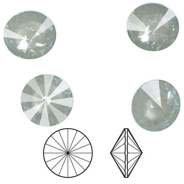 Chaton 144pk crystal agave ignite LacquerPRO, Swarovski® 14mm rivoli 1122 image number 0