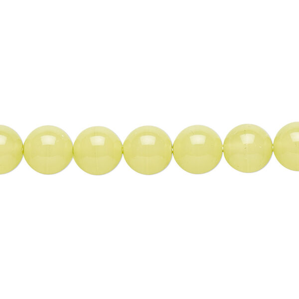 Bead, Czech dipped décor glass druk, mint, 8mm round. Sold per 15-1/2" to 16" strand. image number 0