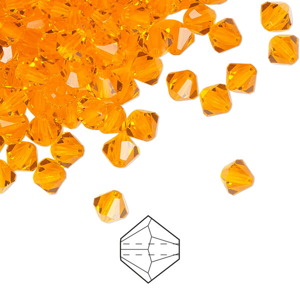 Bead 144pk sun, Preciosa Czech crystal 5mm bicone image number 0