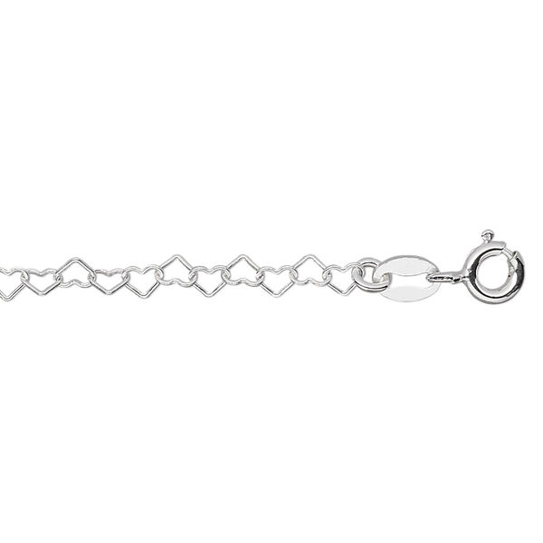 Chain, sterling silver, 3mm heart cable, 18 inches springring clasp. Sold individually. image number 0