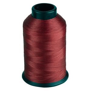 Thread, Nymo®, nylon, red, size B. Sold per 3-ounce spool.