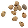 Drop mix, clay, mixed colors, 17x12mm-19x15mm teardrop with line design. Sold per pkg of 10. image number 1
