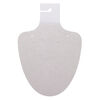 Necklace / earring card, flocked plastic, grey, 9-1/2 x 6-1/2 inches. Sold per pkg of 10. image number 0