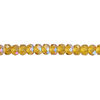 Bead, Czech fire-polished glass, honey AB, 5x4mm faceted rondelle. Sold per 15-1/2" to 16" strand. image number 0