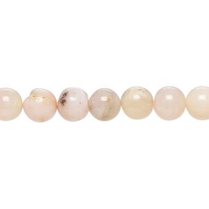 Pink opal 1pkg1, hand-cut round bead natural 8 inch 6-7mm