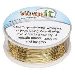 Wire, Wrapit®, jeweler's bronze, dead-soft, round, 18 gauge. Sold per 0.25-pound spool, approximately 52 feet.