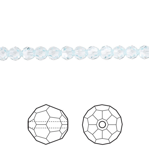 Bead 12pk light Azore, Crystal Passions® 4mm round 5000 image number 0