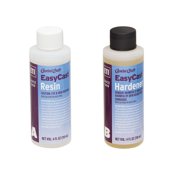Epoxy, Castin' Craft®, EasyCast® 2-part casting epoxy resin, clear. Sold per pkg of (2) 4-oz bottles. image number 0