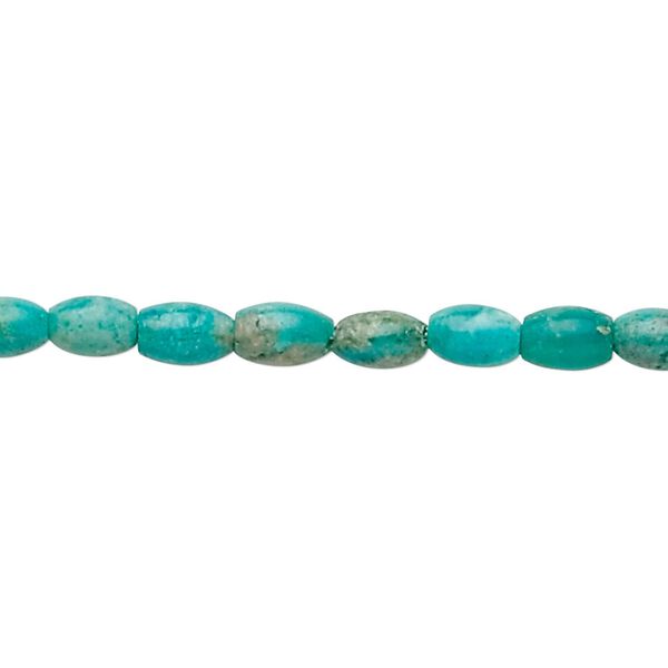 Turquoise 1pkg1, oval bead 15.5-16 inch 6x4mm image number 0