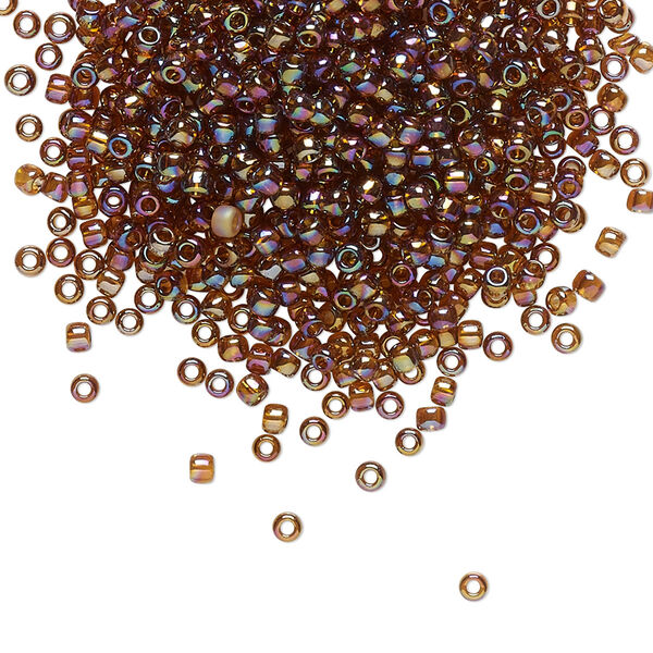 Seed bead, TOHO BEADS®, glass, pkg/7.5g, #11 round, translucent rainbow smoky topaz (TR-11-177). image number 0
