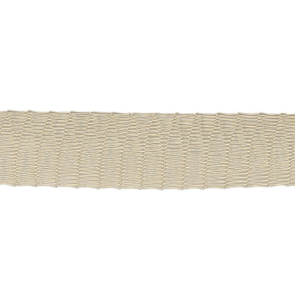 Mesh ribbon, enameled brass, gold, 12mm tubular, fits up to 18mm bead. Sold per 1-meter pkg. image number 0