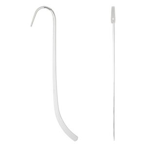 Bookmark, silver-plated steel, 5 inches long with 1.5mm hole. Sold per pkg of 12.