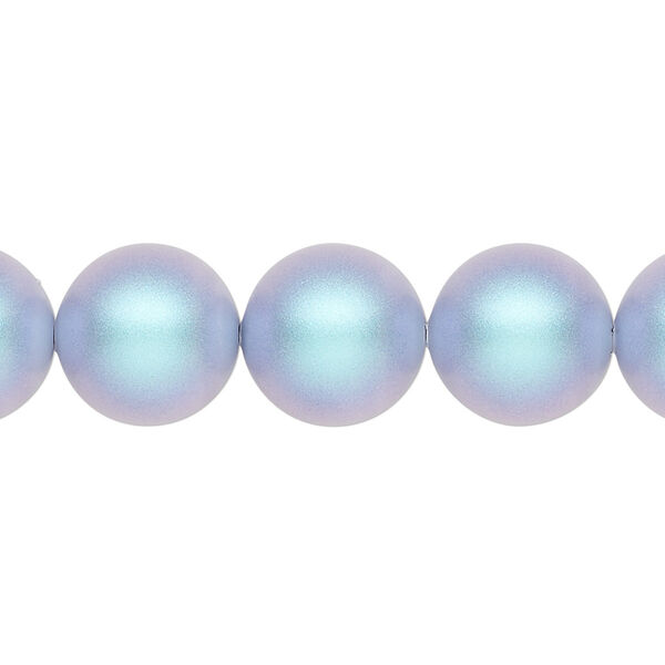 Pearl 100pk iridescent light blue, Swarovski® 12mm round 5810 image number 0