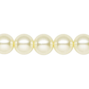 Pearl 1pk ivory, Celestial Crystal® 10mm round 15.5-16 inch