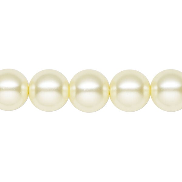 Pearl 1pk ivory, Celestial Crystal&reg; 10mm round 15.5-16 inch image number 0