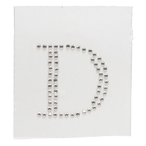 Iron-on transfer 1pk crystal clear, Preciosa Czech crystal 33.5x33mm "D"