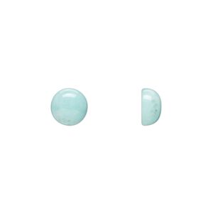 Amazonite 1pkg2, round cab natural calibrated 8mm
