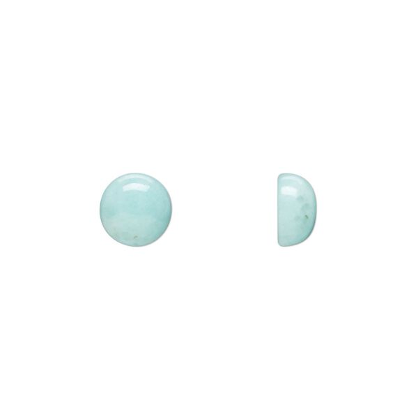 Amazonite 1pkg2, round cab natural calibrated 8mm image number 0