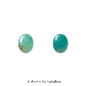 Turquoise 1pkg4, calibrated oval cab 10x8mm