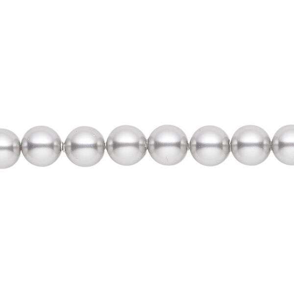 Pearl 500pk light grey, Crystal Passions® 6mm round 5810 image number 0