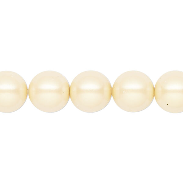 Pearl 10pk pearlescent yellow, Preciosa Czech crystal 10mm round image number 0