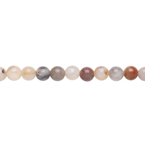 Bamboo agate 1pkg1, round bead natural 15.5-16 inch 4mm image number 0