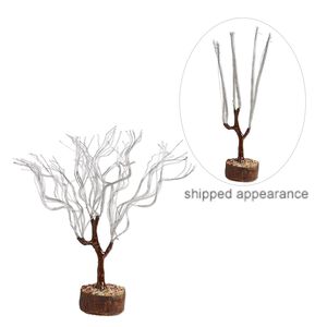 Component, galvanized steel / gum arabic tree / multi-gemstone (natural / dyed / heated) / epoxy / felt, multicolored, 12 x 4 inch tree. Sold individually.