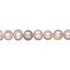 Freshwater pearl 1pkg1, semi-round, 14 inch mauve, peach and silver peacock 6-8mm cultured image number 0