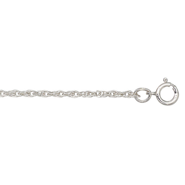 Chain, sterling silver, 1.5mm triple rope, 18 inches. Sold individually. image number 0