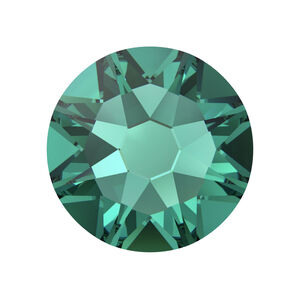 Flat back 1pkg144 Caribbean green foil back, Crystal Passions&reg; Regenerated 4.6-4.8mm rose round SS20 2088