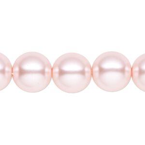 Pearl 1pk rosaline, Celestial Crystal® 12mm round 15.5-16 inch