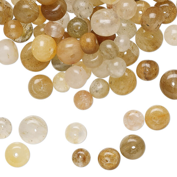 Bead, multi-quartz (natural / heated / irradiated), 5x3mm-8x6mm hand-cut rondelle, C grade, Mohs hardness 7. Sold per 1-ounce pkg. image number 0
