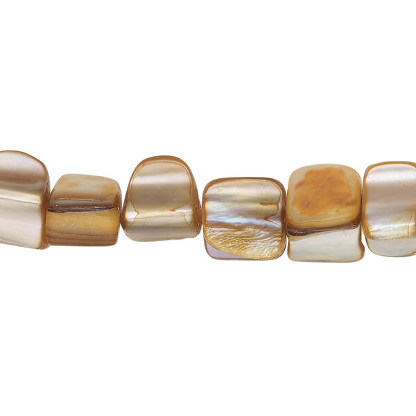 Mother-of-pearl shell 1pkg1, triangle tube bead 15 inch chili pepper 7x5mm-13x9mm image number 0
