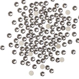 Flat back 144pk rose foil back, Crystal Passions® 2.5-2.7mm rose round SS9 2058