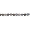 Grey-black marble 1pkg1, rounded flat rectangle bead natural, 15 inch 19x15mm-21x17mm image number 1