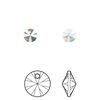 Drop 720pk aquamarine shimmer, Swarovski® 6mm pendant mini disk 6428 image number 0
