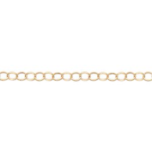 Chain 1pkg1 14Kt gold-filled cable, 3mm round, 5 foot unfinished