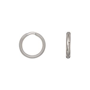 Split ring, stainless steel, 13mm round. Sold per pkg of 20.