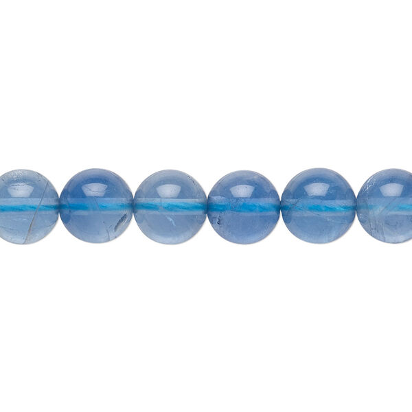 Blue fluorite 1pkg1, round bead natural 8 inch 8mm image number 0