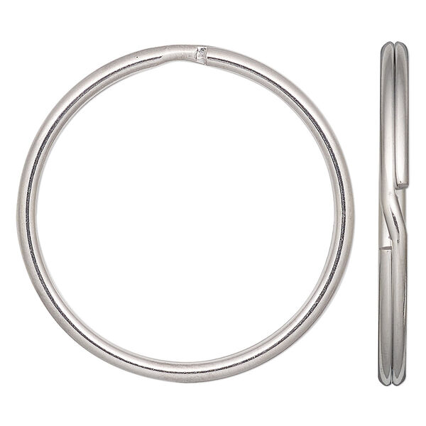 Split ring, stainless steel, 40mm round. Sold per pkg of 4. image number 0