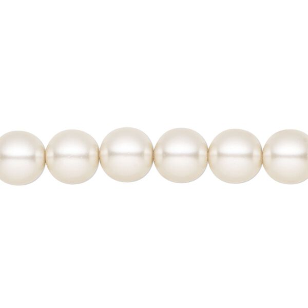 Pearl 100pk white, Preciosa Czech crystal 8mm round image number 0