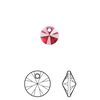 Drop 144pk scarlet, Swarovski® 8mm pendant mini disk 6428 image number 0