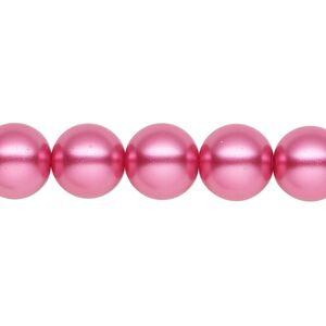 Pearl 2pk pink, Celestial Crystal® 10mm round 15.5-16 inch