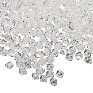 Bead 144pk crystal, Preciosa Czech crystal 4mm bicone