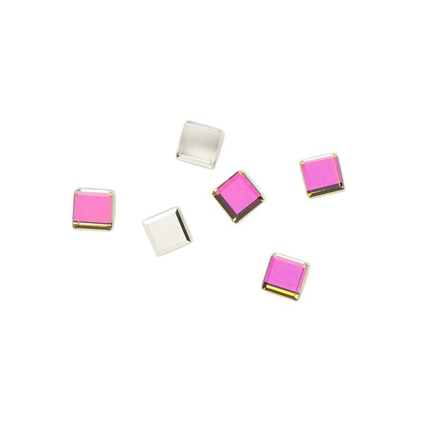 Flat back 6pk crystal vitrail medium, Preciosa Czech crystal rhinestone 4mm cube image number 0