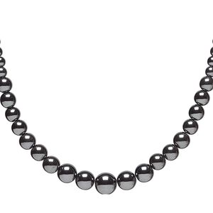 Hemalyke™ 1pkg1, round bead 15.5-16 inch graduated 4-8mm