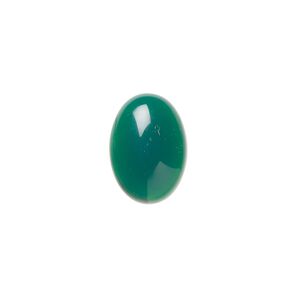 Green agate 1pkg4, calibrated oval cab 14x10mm