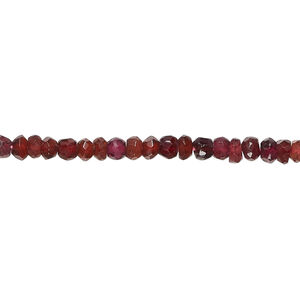 Rhodolite garnet 1pkg1, hand-cut faceted rondelle bead, 13 inch 4x2mm-5x3mm