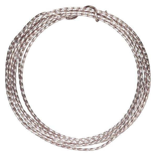 Wire, ParaWire™, titanium-finished copper, twisted square, 18 gauge. Sold per 8-foot section. image number 0