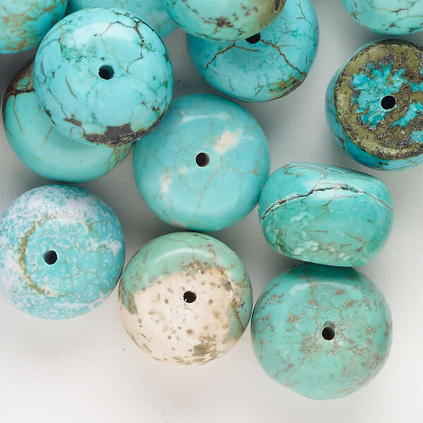 Magnesite 1pkg1, rondelle bead 4 oz mix 13x7mm-16x10mm image number 0